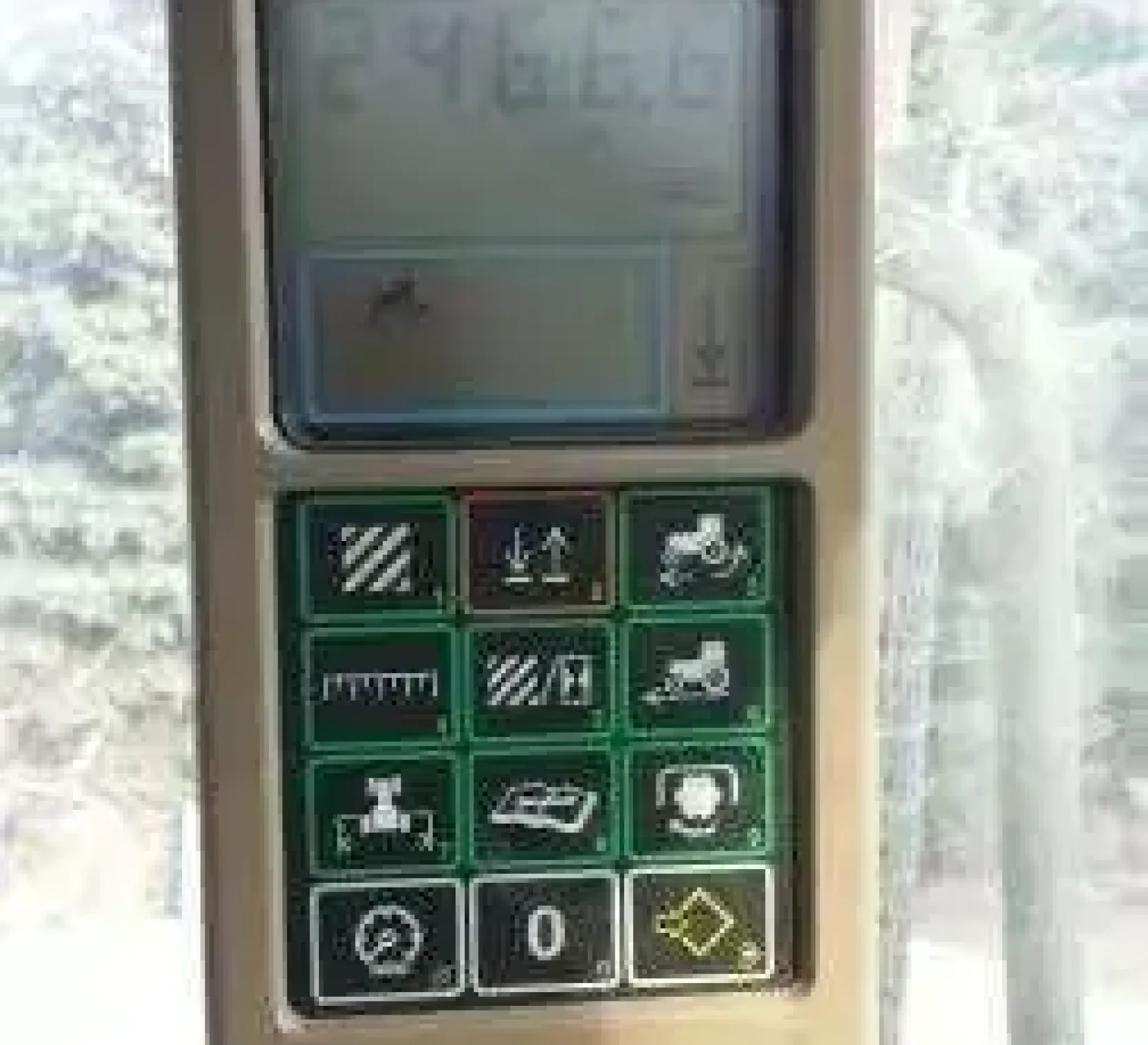 Panel sterujący w ciagniku John Deere 6900.