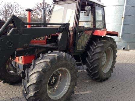 Używany zadbant  traktor rolniczy Same Leopard 85 z łyżką do materiąłów sypkich