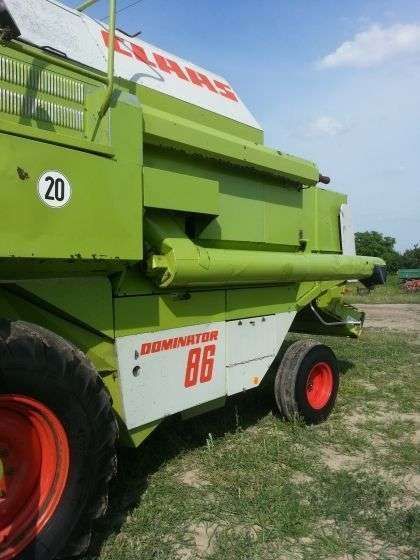 Lewa strona używanego kombajnu Claas Dominator 86