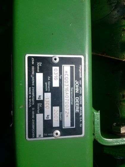 Tabliczka znamionowa kombajn JD 1450 CWS