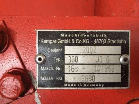 Tabliczka znamionowa Kemper 360