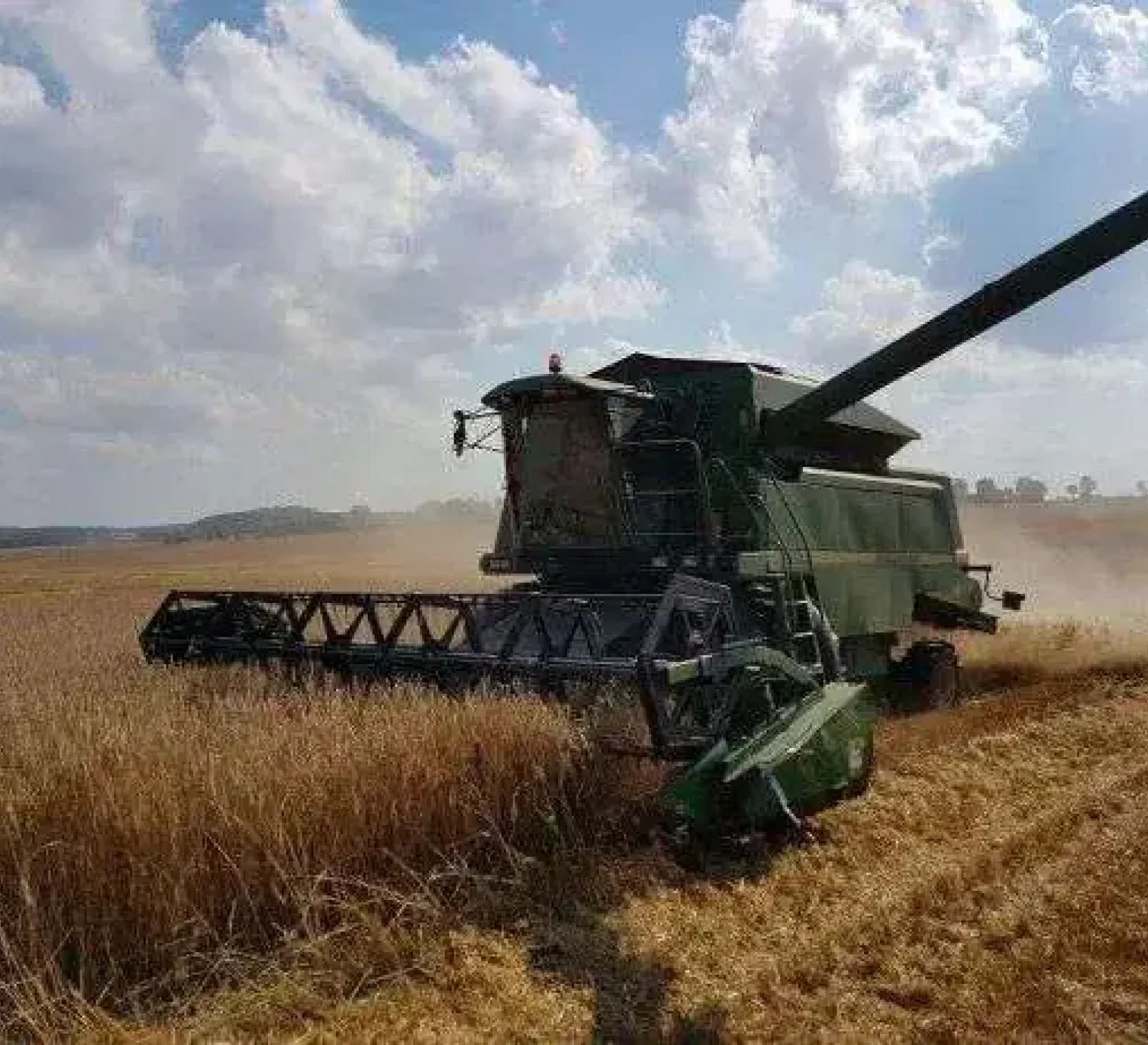 Zdjęcie katalogowe prezentu jace kombajn John Deere 2264 koszacy zboże.