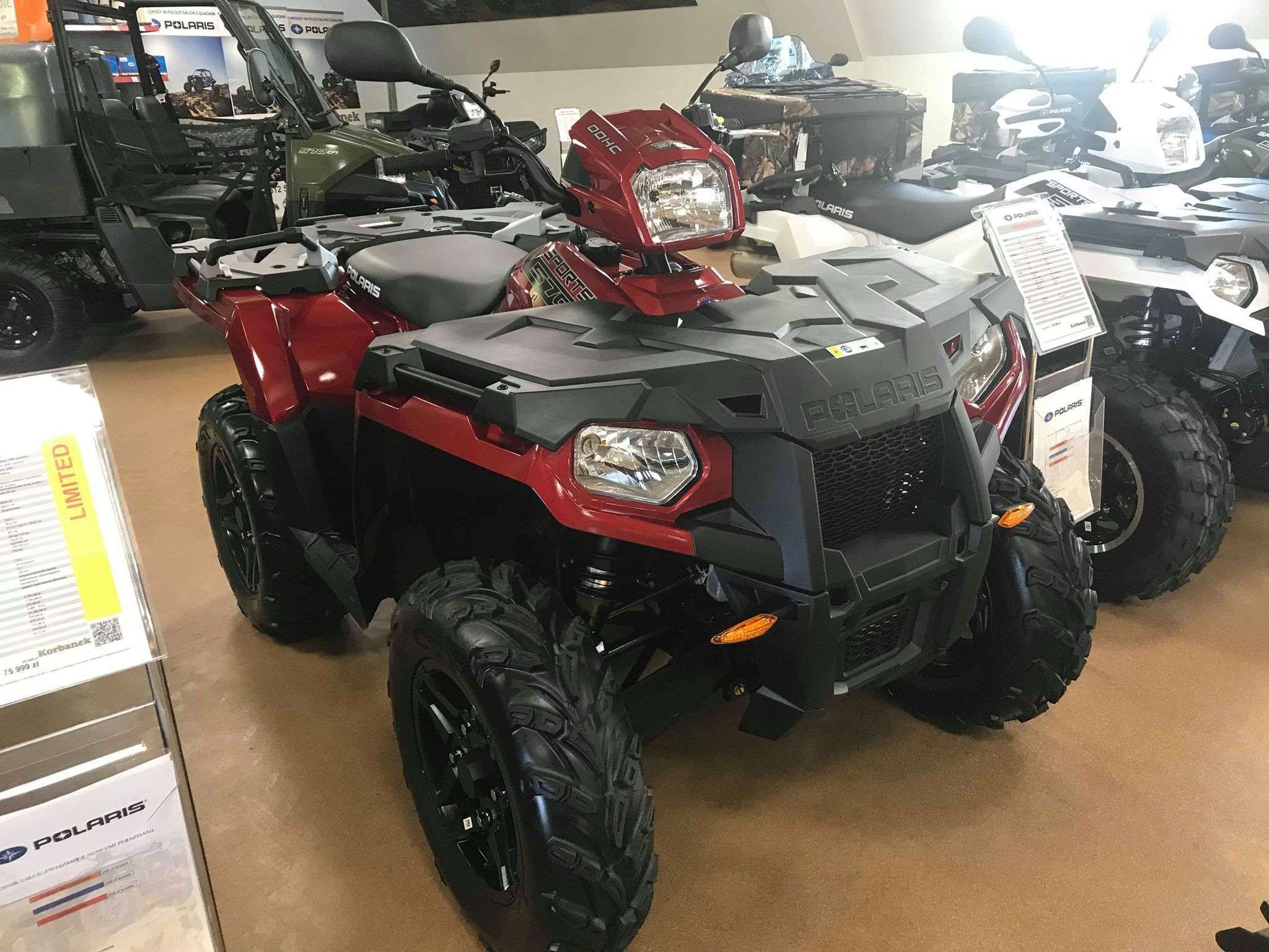 Polaris Sportsman 570 dodatkowy reflektor w kierownicy korbanek.pl