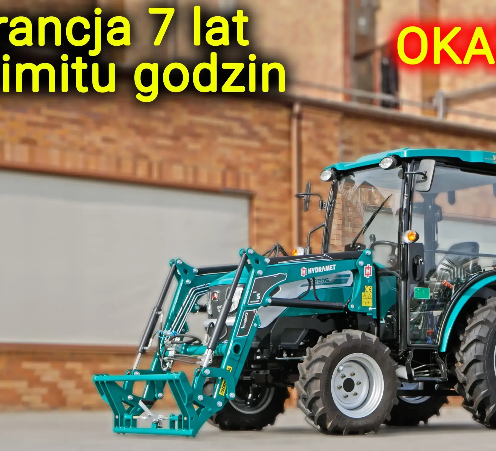 Ciągnik rolniczy Arbos 2025 widok przodu z lewej strony