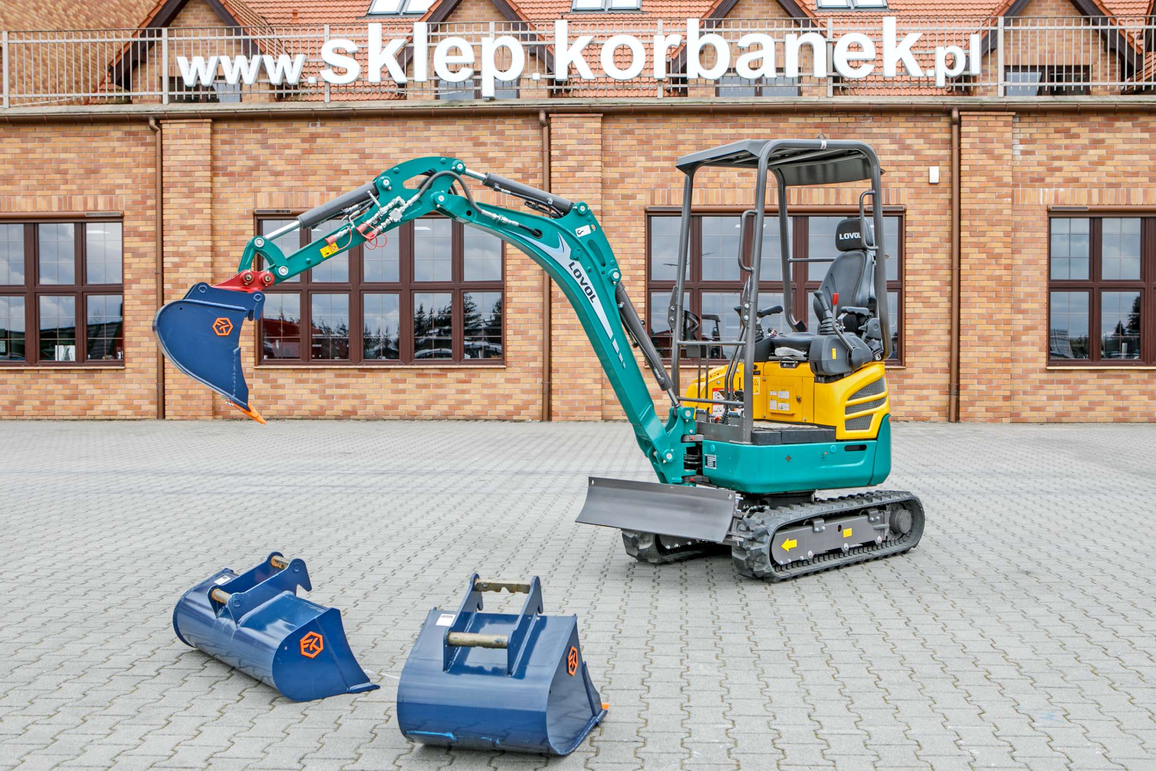 Mini koparka Lovol Korbanek, Nachi, Eaton, Yanmar łyżki