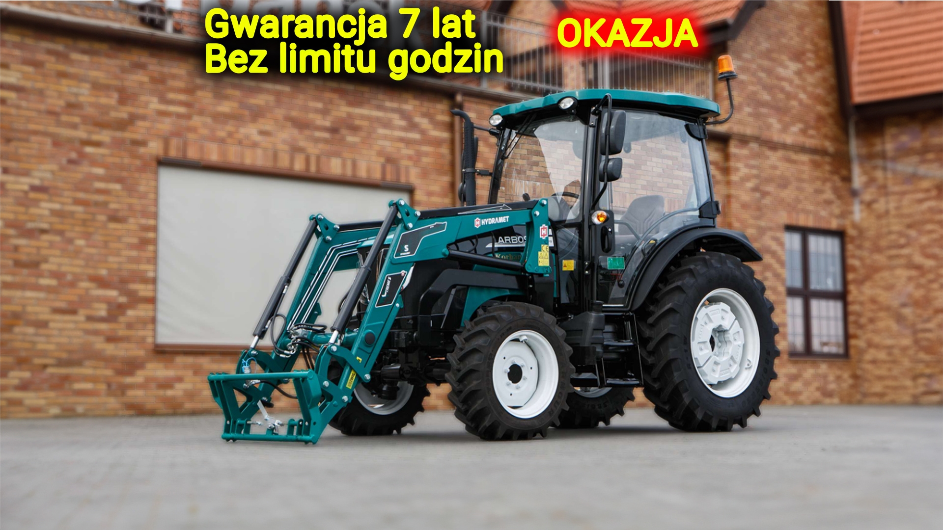 Ciągnik Arbos 3075 z ładowaczem Hydramet