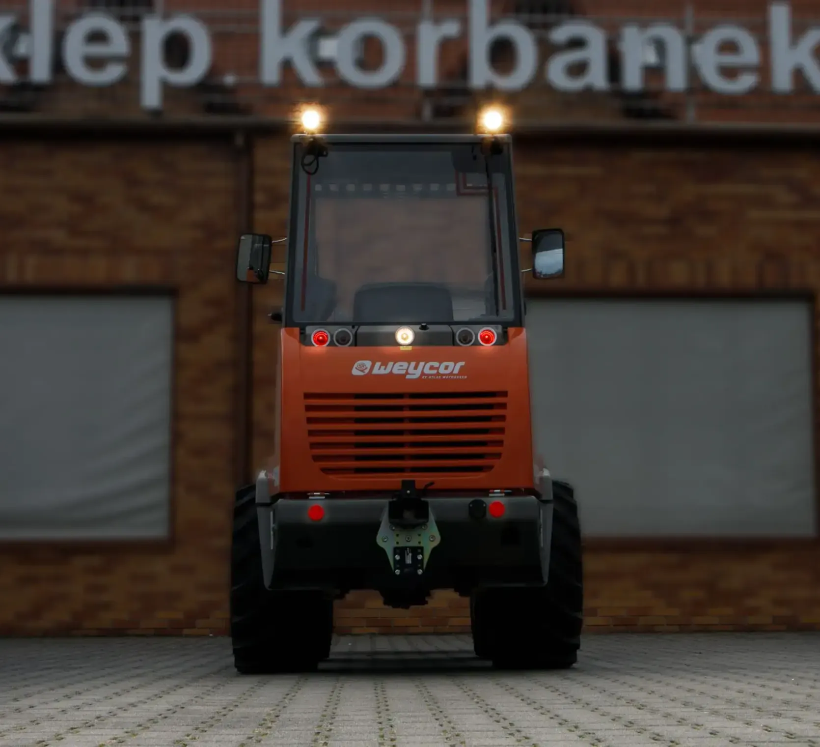 Atlas Weycor AR320 Yanmar ładowarka przegubowa z kabiną oświetlenie tył
