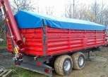 używana przyczepa tandem 10 ton rok produkcji 2013 przeładowcza wyposażona w przenośnik ślimakowy