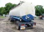 Tył ciągnika siodłowego SCANIA 93M 250 z cysterną 