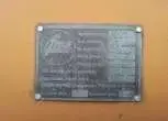 tabliczka znamionowa kombajn zbożowy Bizon Z 056 1988 r