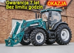 Ciągnik rolniczy Arbos 4090 z ładowaczem widok przodu z lewej strony