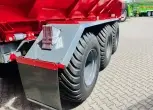 Duża ogromna przyczepa przeladowcza unia group bizon 36 3-osiowa plac korbanek