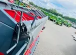 Duża ogromna przyczepa przeladowcza unia group bizon 36 3-osiowa plac korbanek
