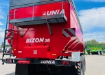 Duża ogromna przyczepa przeladowcza unia group bizon 36 3-osiowa plac korbanek