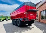 Duża ogromna przyczepa przeladowcza unia group bizon 36 3-osiowa plac korbanek