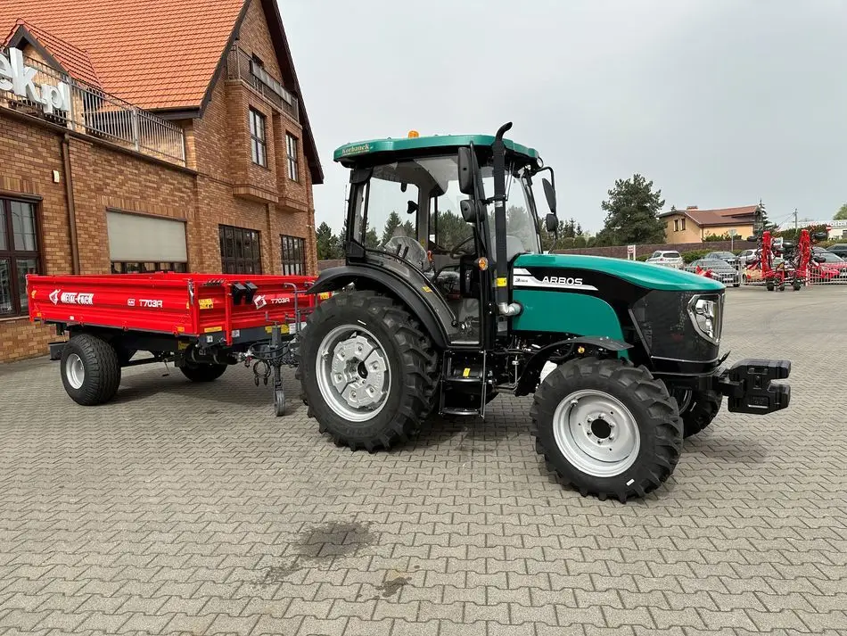 Ciągnik Arbos 3065 z przyczepką Metal-Fach za połowę ceny