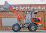 Ładowarka przegubowa Atlas Weycor AR400 Yanmar widok z boku kabina