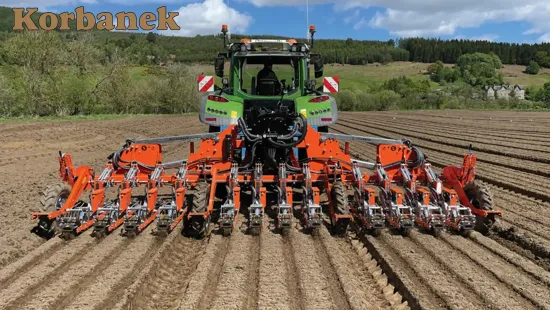 Siewnik punktowy do warzyw STANHAY X30, 12-rzędowy (3 zagony po 4 rzędy w jednym przejeździe), na ramie składanej hydraulicznie