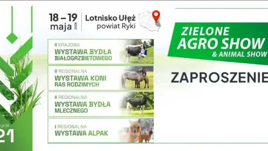 Targi Zielone Agro Show na których firma KOrbanek będzie pokazywała różne maszyny rolnicze