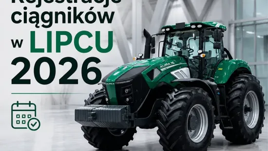 REJESTRACJE CIĄGNIKÓW NOWYCH W POLSCE - LIPIEC 2026 PODSUMOWANIE