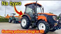 Embedded thumbnail for Na żywo z terenu Koszenie pobocza drogi 92