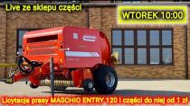 Embedded thumbnail for Na żywo ze sklepu części Licytujemy prasę Maschio ENTRY 120 od 1 zł