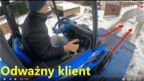 Embedded thumbnail for Rozładunek ciężarówki Dziś Piciu rozwozi maszyny Odważny klient zjedzie sam Ślisko!