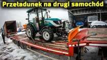Embedded thumbnail for Ostatni dzień zimy? Nietypowy rozładunek ostatniego ciągnika z jednego samochodu na drugi