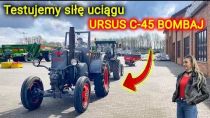 Embedded thumbnail for Ciągnik Ursus C45 BOMBAJ  Pomiar siły uciągu vs nowy traktor