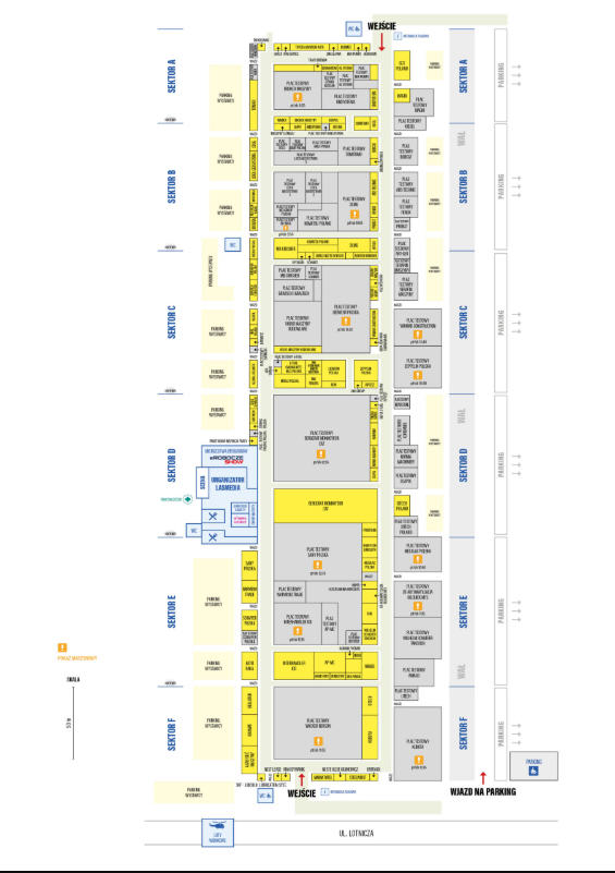 Mapa przedstawiajaca rozmieszczenie wystawców na targach eRoboecze