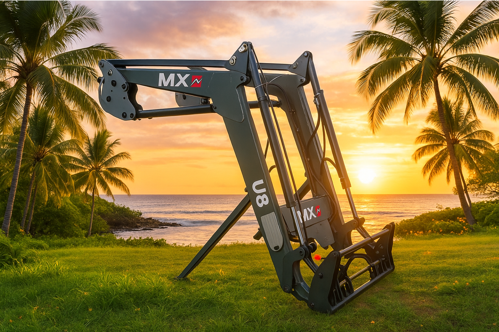ŁADOWACZ UTILITY MARKI MX NA BEZLUDNEJ WYSPIE