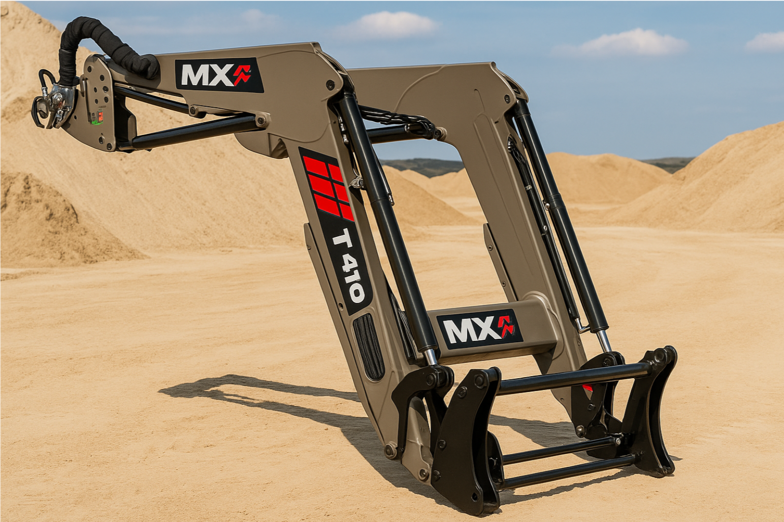 ŁADOWACZE TECHNIC MARKI MX NA PIASKU