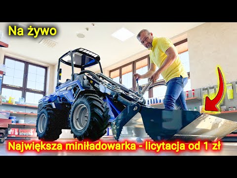 Embedded thumbnail for Live ze sklepu Największa miniładowarka - licytacja od 1 zł
