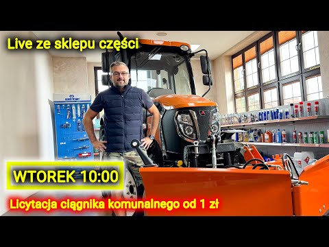Embedded thumbnail for Na żywo ze sklepu części Licytacja ciągnika i części do maszyn komunalnych (Korbanek)