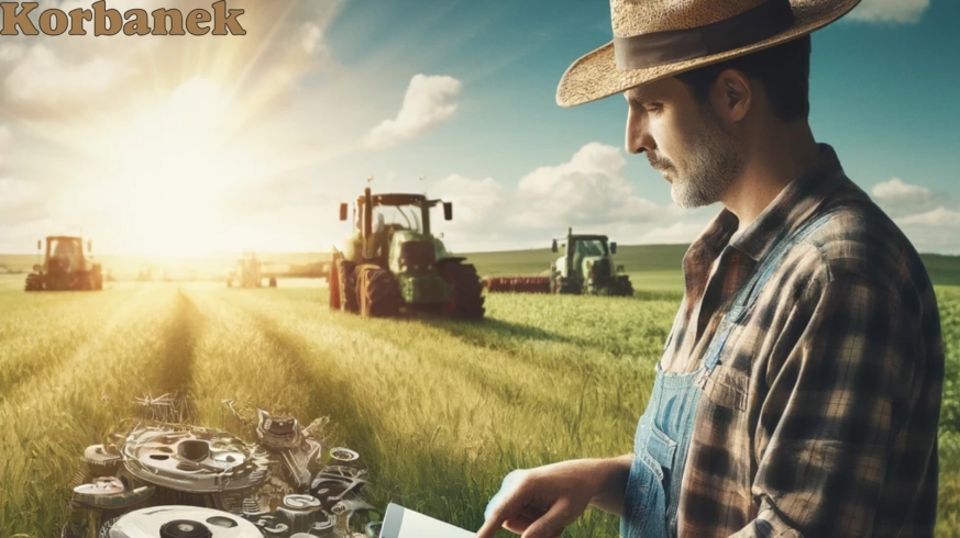 Rolnik zastanawiający się gdzie kupić części do maszyn rolniczych