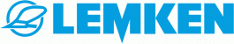 Logo firmy Lemken niemieckiego producenta maszyn rolniczych niebieskie litery na białym tle korbanek.pl