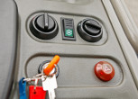 Ładowarka przegubowa Atlas Weycor AR400 Yanmar kabina joystick panel sterowania