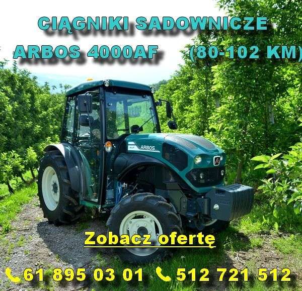 ciągniki sadownicze Arbos 4000 AF w firmie Korbanek oferta cenowa