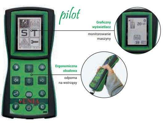 Sterownik Pilot pozwala między innymi na automatyczny lub manualny tryb pracy owijarki