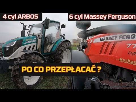Embedded thumbnail for Silnik 6 vs 4 cyl Siła uciągu Massey Ferguson vs ARBOS | Orka | Traktor Moc Nowy nabytek Spalanie