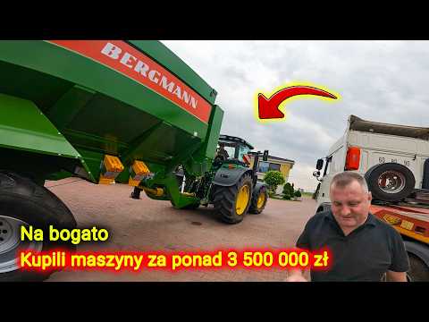 Embedded thumbnail for Na bogato dzisiaj kupili przyczepę przeładowaczą, jutro przywiozą im nowy ciągnik i kombajn