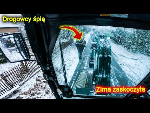 Embedded thumbnail for Drogowcy jeszcze śpią Niebezpieczny rozładunek koparki