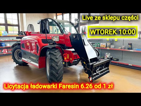 Embedded thumbnail for Na żywo ze sklepu części  Licytujemy ładowarkę Faresin 6.26