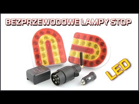 Embedded thumbnail for Lampy bezprzewodowe STOP LED na magnes | Obrysówki na przyczepę do oznaczenia szerokości