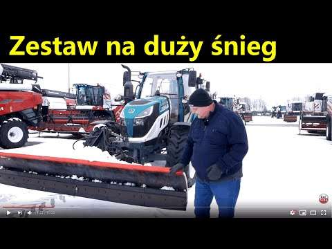 Embedded thumbnail for Większy zestaw na duży śnieg  Pług odśnieżny do odśnieżania jezdni i ulic z ciągnikiem 136 KM