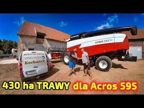Embedded thumbnail for Trawa nasienna 430 ha do zbioru  Piciu dostarcza kombajn zbożowy Acros 595+ na próbę.