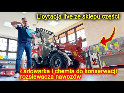 Embedded thumbnail for Licytacja ładowarki i chemii do konserwacji rozsiewacza nawozów na żywo