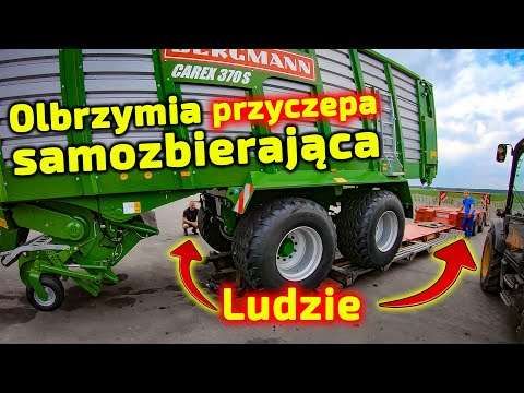 Embedded thumbnail for Piotr, specjalistycznym autem przywiózł OLBRZYMIĄ przyczepę samozbierającą Bergmann